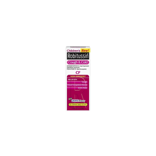 Robitussin Cf Childrens Cough And Cold Relief Syrup 4 oz.