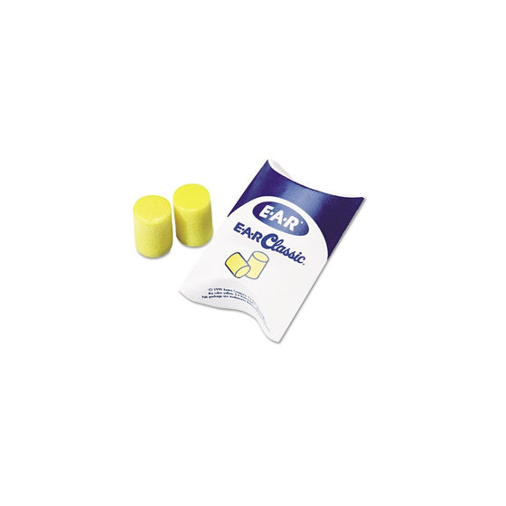 Aearo EAR : EAR Classic Ear Plugs, Pillow Paks, Uncorded, PVC Foam, Yellow, 200 Pairs/Box -:- Sold as 2 Packs of - 200 - / - Total of 400 Each