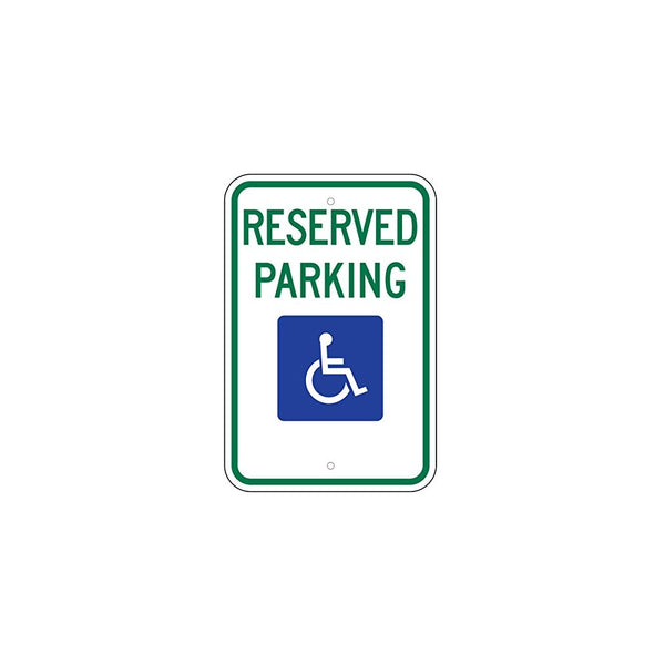 Federal Handicap Parking Sign (R7-8) 12"x18" 080 Aluminum