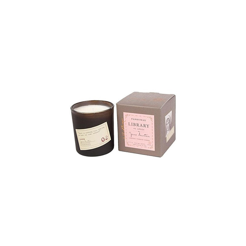 Paddywax Candles Library Collection Jane Austen Soy Wax Candle, 6.5-Ounce (Gardenia, Tuberose, Jasmine)