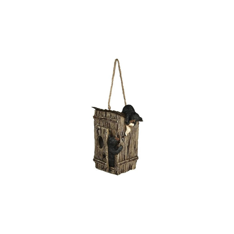 River's Edge Products Outhouse with Bears Birdfeeder