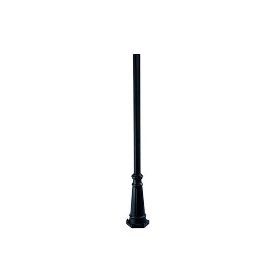 Acclaim C6BK Surface Mount Posts Collection Fluted Outdoor Post Light, 6', Matte Black