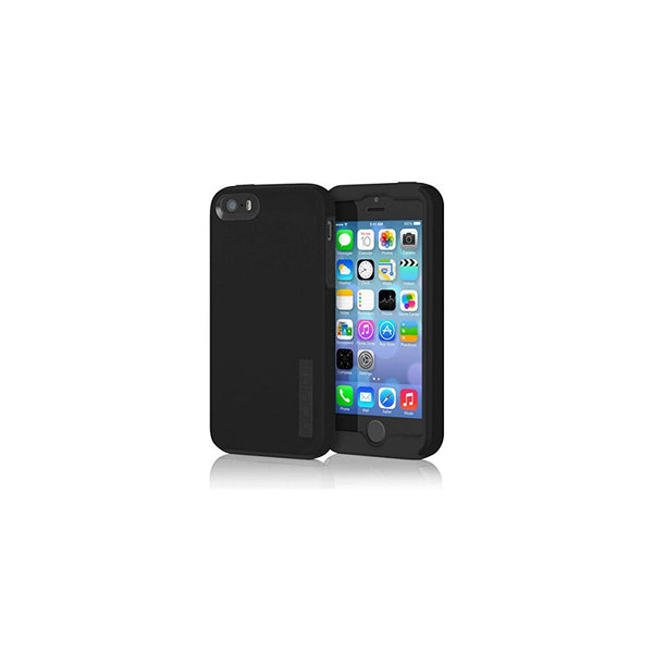 iPhone 5 5S SE Case, Incipio DualPro Case Shockproof Hard Shell Hybrid Authentic Rugged Cover - Black/Black