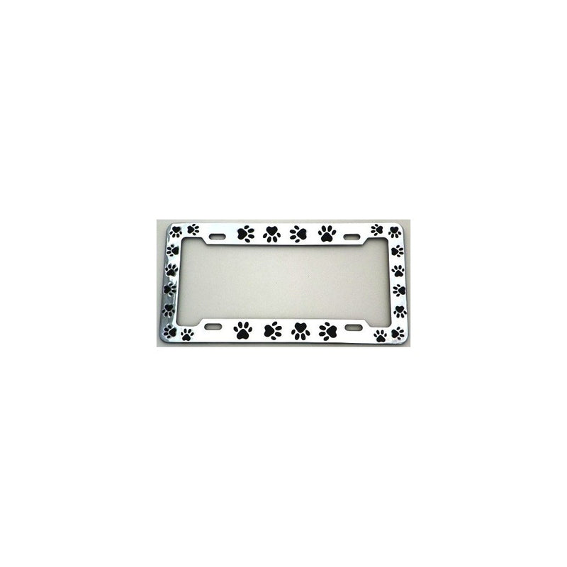 Animal Paws License Plate Frame (Chrome Plated Metal) by Lpsusa