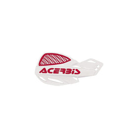 White/Red Acerbis Uniko Vented Handguards - 207267-1030
