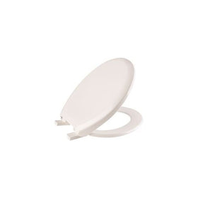 Premier Faucet 283030 Slow-Close, Round Plastic Toilet Seat, White