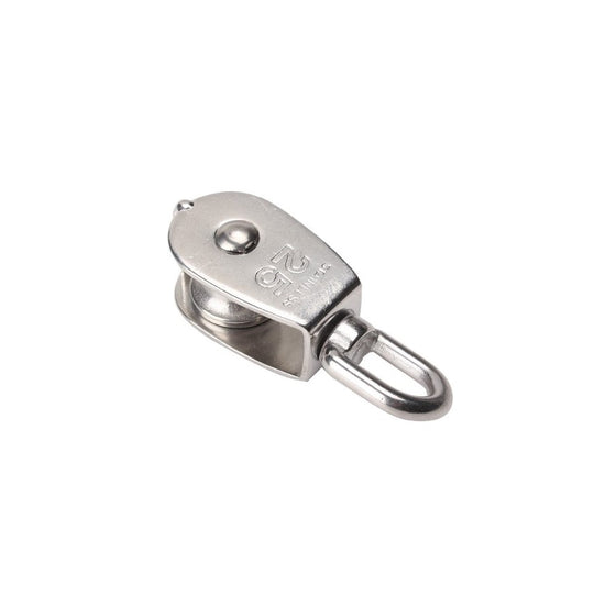 BQLZR M25 25mm Swivel Stainless Steel 304 Wire Rope Single-sheaved Pulley Block