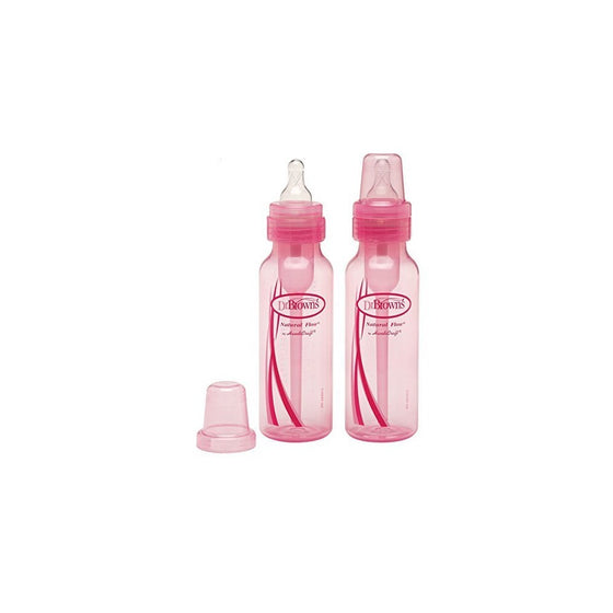 Dr. Brown's Pink 8 Ounce Bottles (2 Pack)