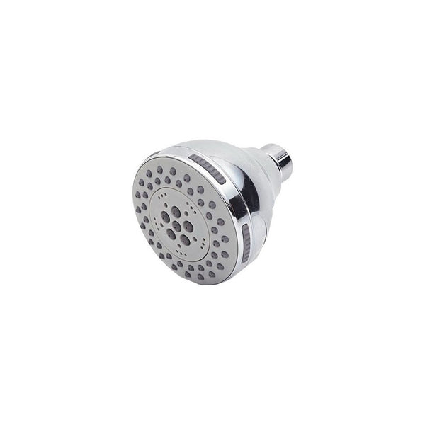 Baypointe 138319CA Adjustable Fixed Wall Plastic Shower Head with, 3" Diameter, 1.8 gpm Maximum Flow, 5 Settings and Plastic Ball Joint, Chrome