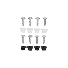 Custom Accessories 93322 White Nylon and Metal License Plate Fastener