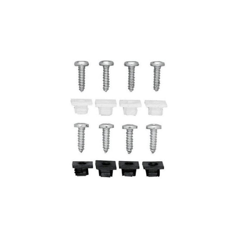 Custom Accessories 93322 White Nylon and Metal License Plate Fastener