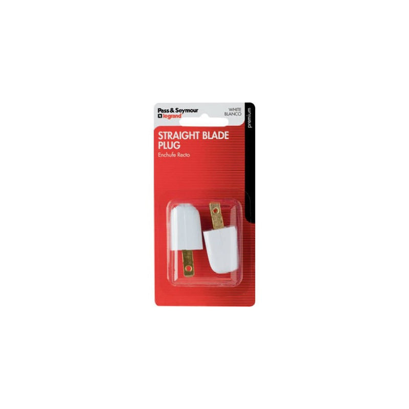 Pass & Seymour 2611WBPCC10 Easy Installation Quick Plug, 10-Amp, White, 2-Pack