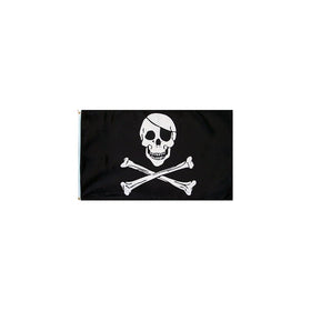 Pirate (Skull and Crossbones) Flag - 3 foot by 5 foot Polyester