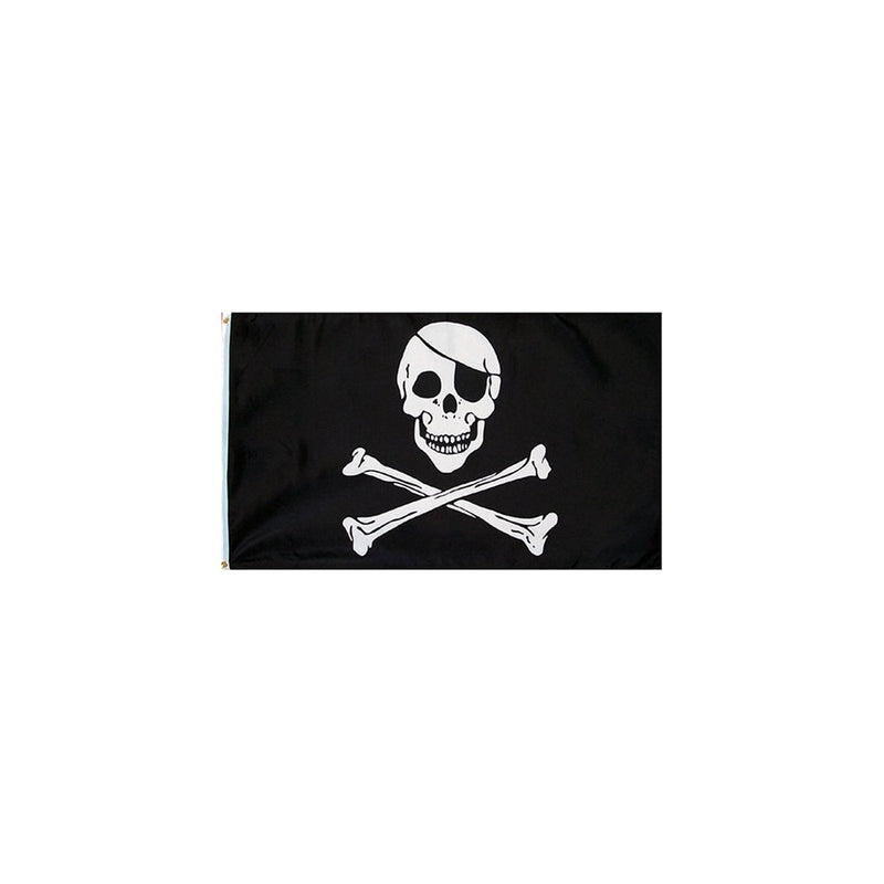 Pirate (Skull and Crossbones) Flag - 3 foot by 5 foot Polyester