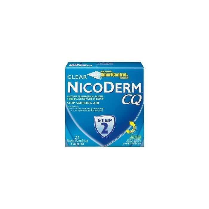 NICODERM CQ STEP 2- 3 WEEK KIT- 21 CLEAR NICOTINE PATCHES