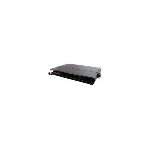 C2G/Cables to Go 39101 Q-Series 1u 3-Panel Rackmount Fiber Optic Enclosure, Black, TAA Compliant