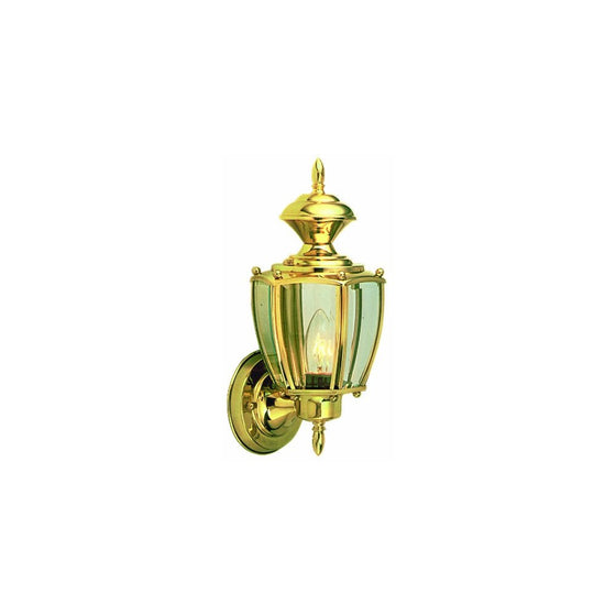 Design House 501486 Jackson 1 Light Indoor/Outdoor Wall Light, Solid Brass