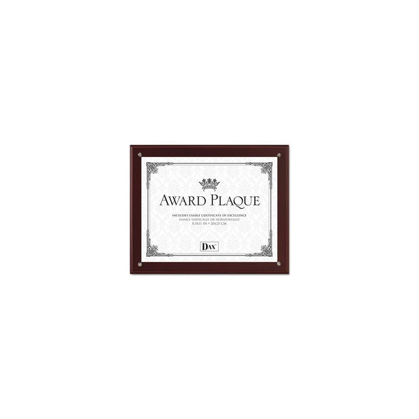 DAX N100MT Plaque-In-An-Instant Kit with Certificates/Mats, Wood/Acrylic 10 1/2 x 13 Inches, Mahogany