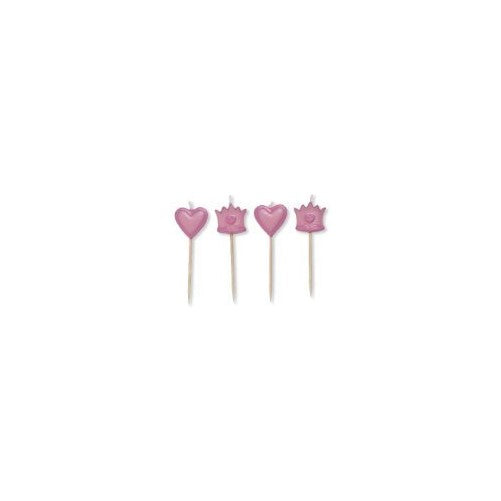 Fairytale Princess Pick Candles 4 Per Pack