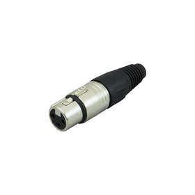 Neutrik NC3FX 3-Pin XLR Female Cable Connector with Nickel Housing and Silver Contacts