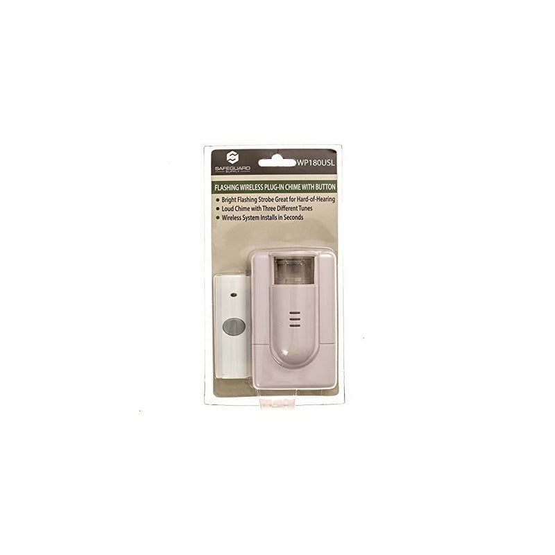 Security2020 WC180 Wireless Door Chime with Flashing Strobe Light