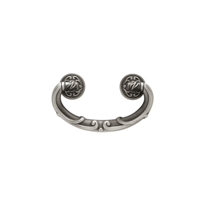 Liberty PN1511-BSP-C 64mm French Lace Bail Kitchen or Furniture Cabinet Hardware Drawer Handle Pull, Brushed Satin Pewter