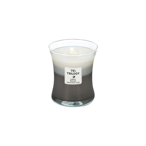 Woodwick Candle Warm Woods Trilogy Medium Jar