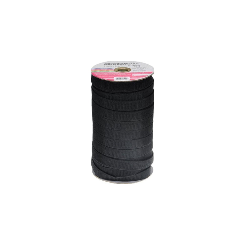 StretchRite 3/4-Inch by 75-Yard Black Non-Roll Woven Polyester Elastic Spool