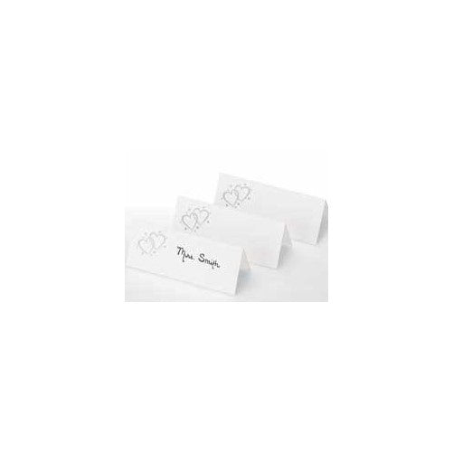 Wilton Silver Double Heart Place Cards 40PK