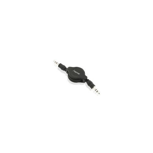 Generic 315265 3.5mm Auxiliary Retractable Audio Cable Cord for iPhone 3G/3GS, iPod, Black