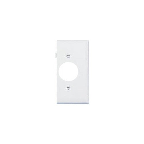 Pass & Seymour PJSE7W Single Outlet Opening End Section Wall Plate, Nylon, White