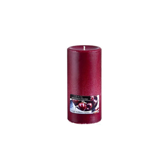 Candle lite 2846565 6" Black Cherry Scented Pillar Candle