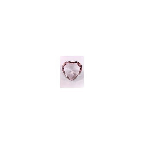 Pink Crystal Glass Diamond Heart-shaped Paperweight