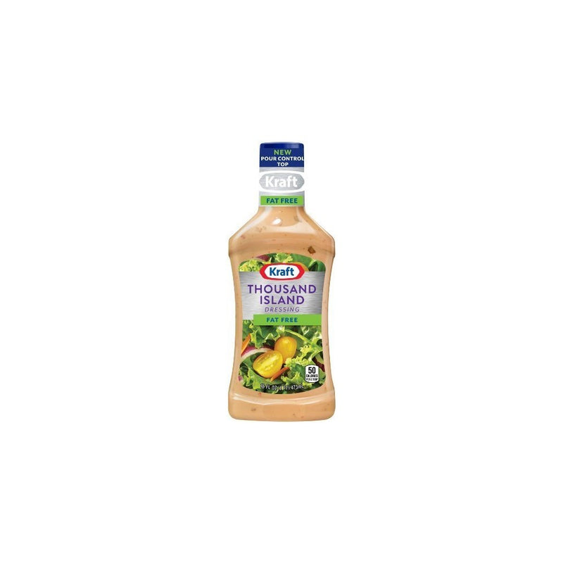 Kraft, Fat Free, Thousand Island Dressing, 16oz Bottle (Pack of 3)