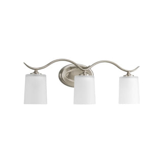 Progress Lighting P2020-09 Inspire Collection 3-Light Vanity Fixture, Brushed Nickel