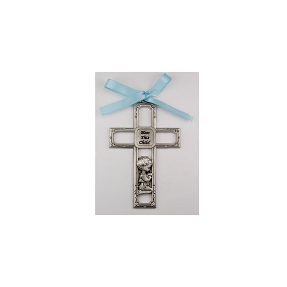 McVan Inc. Pewter Girl Cross 3-1/2" - Décor Gift Religious PW13-P-MCVAN