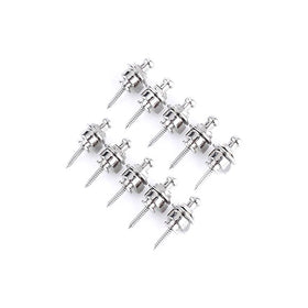 lotmusic Electric Guitar Bass Strap Locks Schaller-style Straplocks Parts Replacement (Chrome 10 Pcs)