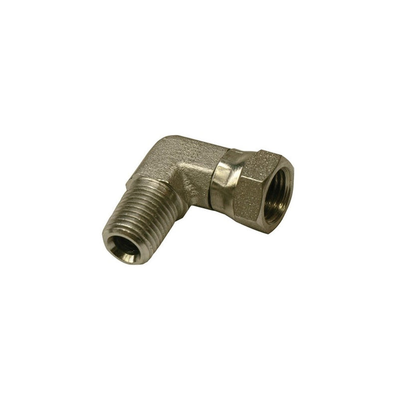 Apache 39005000 1/4" Male Pipe x 1/4" Female Pipe Swivel 90° Hydraulic Adapter (Style 1501)