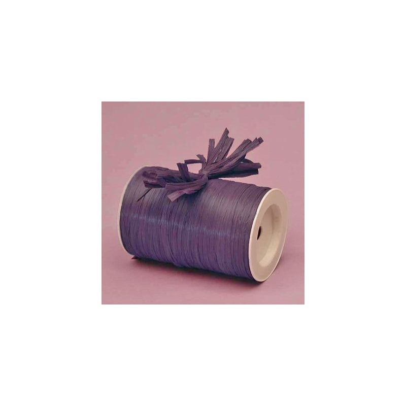 Plum Matte Raffia Ribbon, 1/4" X 100 Yards