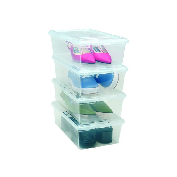 IRIS 6 Quart Modular Storage Box, 18 Pack, Clear