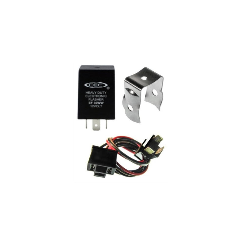 CEC Industries EF30WWK Electronic Wig-Wag Alternating Flasher Relay, 3 Prongs, 12 Volts