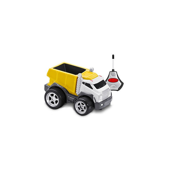 Kid Galaxy Squeezable Remote Control Dump Truck. Toddler RC Construction Toy, Yellow