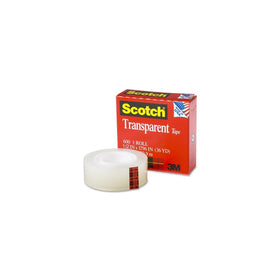 Scotch Brand Transparent Tape, Versatile, Engineered for Office and Home Use, Trusted Favorite, Clear Finish, 1/2 x 1296 Inches, Boxed (600)