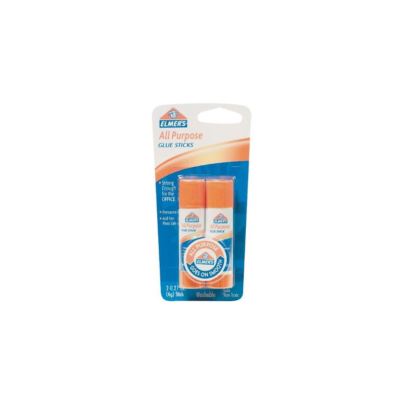 Elmer's All-Purpose Glue Sticks, 0.21 oz Each, 2 Sticks per Pack (E512)