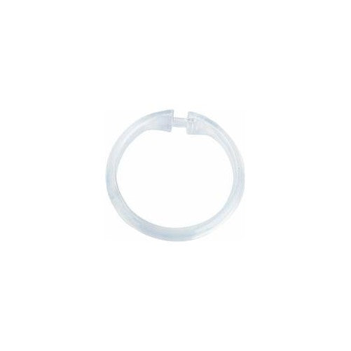 Zenna Home H99K, Plastic Shower Curtain Rings, Clear