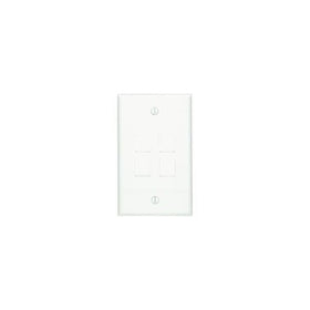 Leviton R06-41080-4W QuickPort Single Gang 4-Port Wallplate, White
