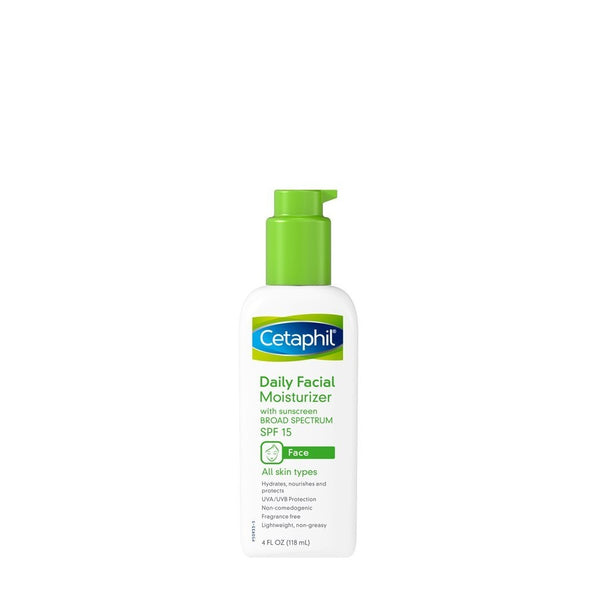 Cetaphil Fragrance Free Daily Facial Moisturizer, SPF 15, 4-Ounce Bottles (Pack of 2)