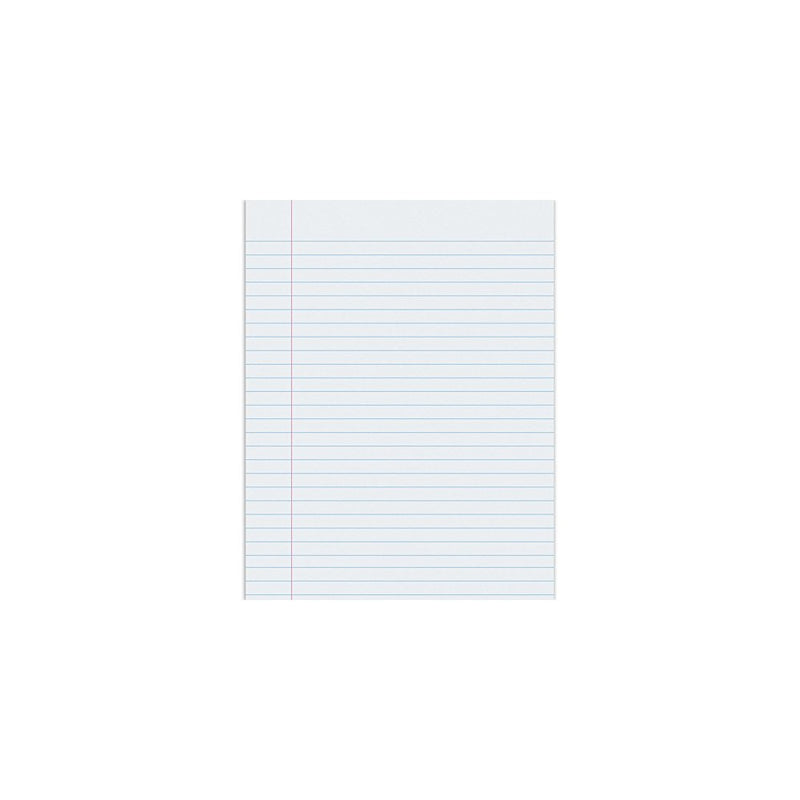 Pacon Composition Paper, 8 1/2"X11", 3/8" Red Margin, White, 500 Sheets