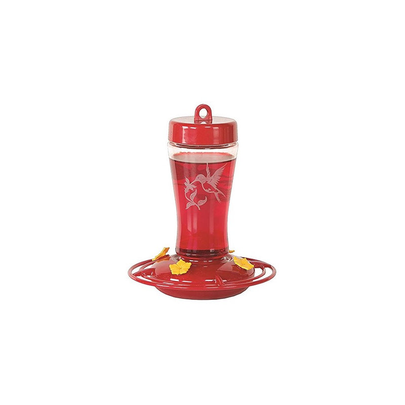 Homestead 12 oz Hummingbird Feeder (Etched Hardened Glass) - 3910