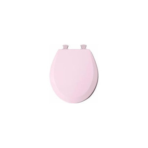 Mayfair 46EC 023 Molded Wood Toilet Seat with Lift-Off Hinges, Round, Pink